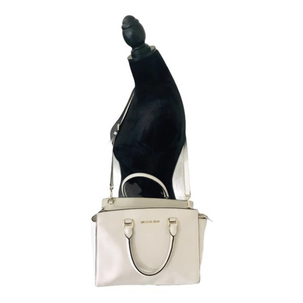 Michael Kors Cream Selma Saffiano Medium Satchel